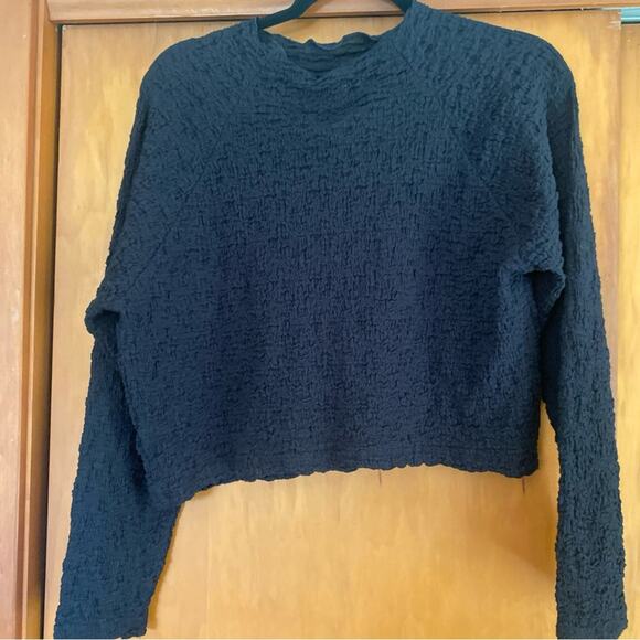 NWT Future Collective Black Textured Crop Top - Picture 8 of 13